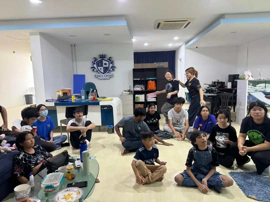 Students taking part in a group activity